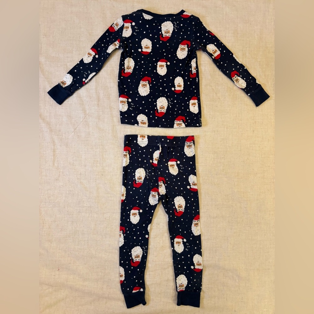 Old Navy’s Kids Santa Print Pajama Set - Blue